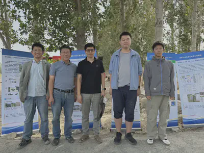 Members of our team at the Xinjiang field demonstration